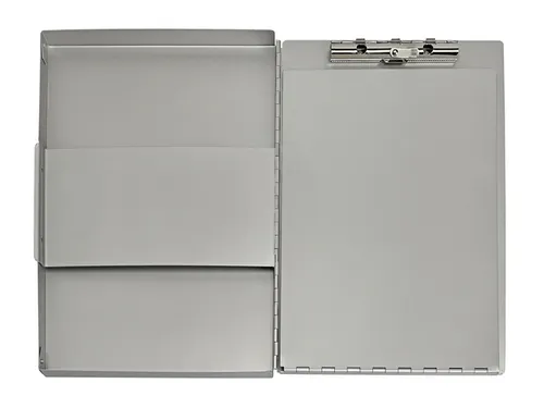 Klembordkoffer MAUL Assist A4 staand zijopening aluminium