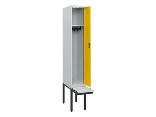 locker met bank,HxBxD 1950x300x815mm,1vak,vak B 300mm,cilinderslot - 1