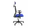 Chaise de bureau Linea Tekna 01/PT noir/bleu avec accoudoirs 3D