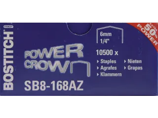 Nieten Bostitch B8 staal SB8 6mm gebogen rug 1050 stuks - 1