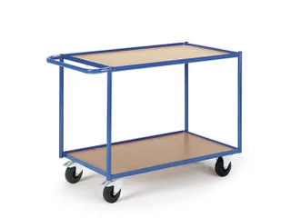 tafelwagen,draagverm. 250kg,2etage(s),laadvl. LxB 790x490mm,houtetage - 1