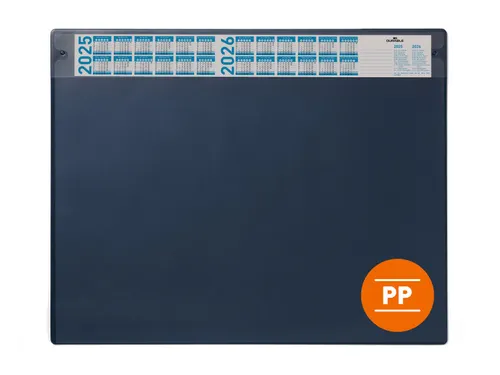 Durable Schrijfonderlegger 65x48cm kalender Blauw met PP afdekvel