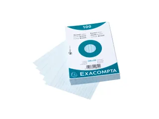 Pk 100 Cards 100X150 Blue Lined - 6