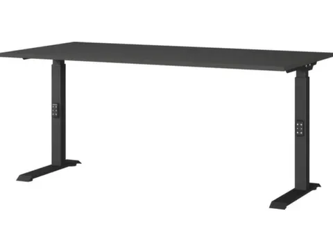 In hoogte verstelbaar bureau,HxBxD 680-910x1600x800mm,blad grafiet