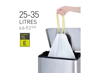 Afvalzak EKO MDPE type E met trekband 55x70cm 25-35 Liter wit - 1