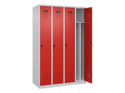 locker voor scheiding van kleding,HxBxD 1850x1200x500mm,4vak