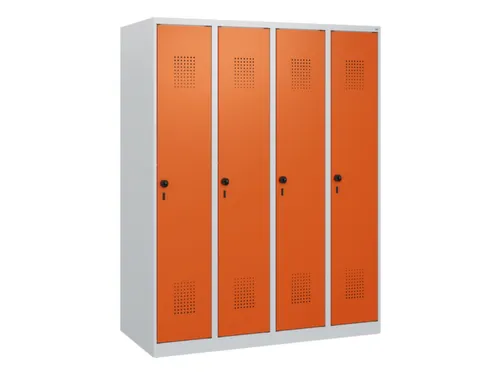 schoollocker,HxBxD 1530x1200x500mm,4vak,vak B 300mm,draaigrendel