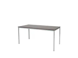 Domino Basic Tafel Vaste Hoogte 1600x800mm Logan Eiken 25mm Alu 4-Poot