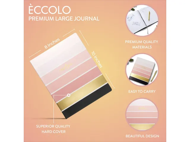 Carnet de notes Èccolo Light Ombre Stripe ligne env.20x25cm 80g 256 p
