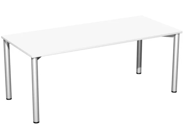vergadertafel,HxBxD 720x1800x800mm,rechthoekig,4voeten RAL9006