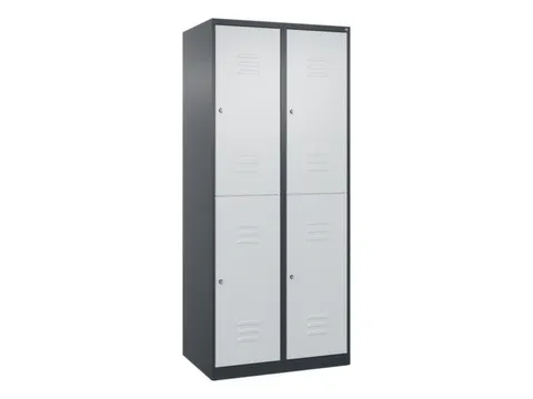 dubbeldekse locker,HxBxD 1850x800x500mm,2x2vak.,vak B 400mm