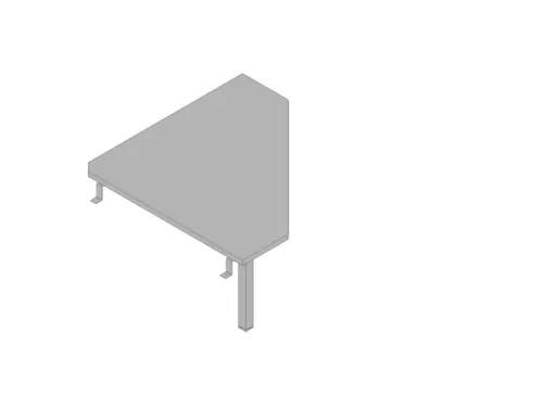 koppelelement voor bureau,90 °,HxBxD 680-760x840x840mm,v. 4voeten