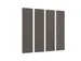 Panneau mural acoustique Feutre PET 30x120cm Gris foncé 4pcs