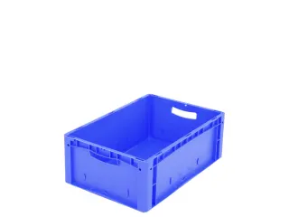 Euronorm Stapelkrat Pp 220x600x400mm Wanden/bodem Gesloten Blauw 44l - 1