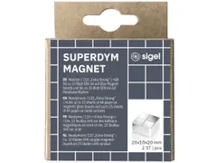 Magneten Sigel voor glasbord set 2stuks zilverkleurig C10 Extra-sterk