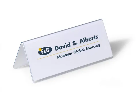 Tafelnaambord Durable 8050 61x150mm transparant