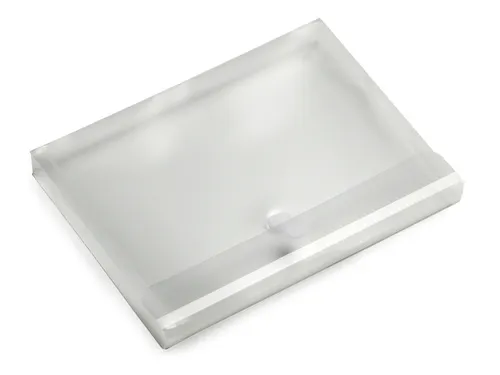 Enveloptas HF2 A4 330x250x30mm dwars PP transparant wit