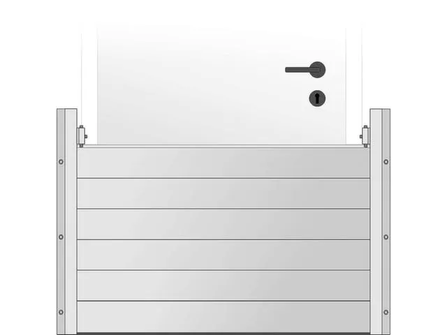 bescherming tegen hoog water montage binnenwelving H 1000mm B 1200mm