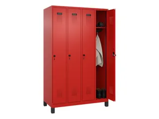 locker,HxBxD 1950x1200x500mm,4vak,vak B 300mm,draaigrendel,voeten - 1