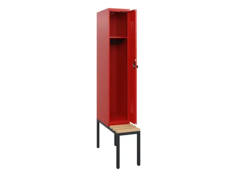 locker met bank,HxBxD 1950x300x815mm,1vak,vak B 300mm,draaigrendel