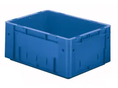 Euronorm Stapelkrat 175x400x300mm 14 5l Wanden/Bodem Gesloten Blauw