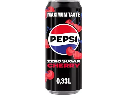 Zero Sugar Cherry frisdrank sleek blik 33 cl 12 stuks