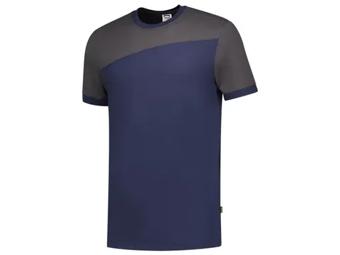 Tricorp Bicolor naden 102006 T-shirt, marineblauw/grijs, maat 2XL, per