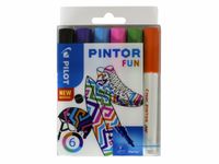 Paintmarker Pilot Pintor Fijne punt 6 stuks Fun kleuren