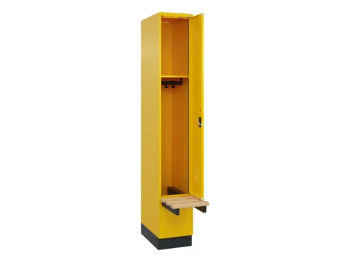 locker met bank,HxBxD 1950x300x815mm,1vak,vak B 300mm,cilinderslot