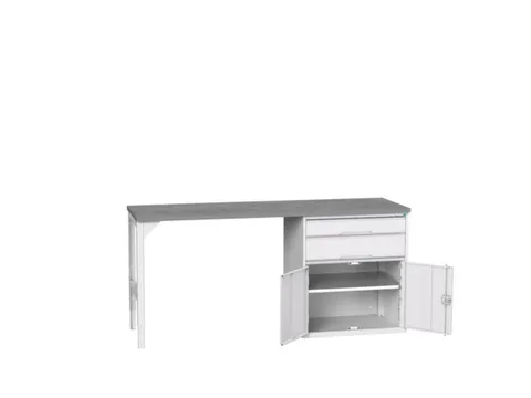 werkbank,HxBxD 930x2000x600mm,linoleumblad,2voeten/1container