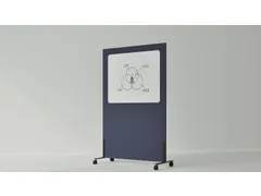 Silva verrijdbaar akoestisch whiteboard blauw 200x120cm