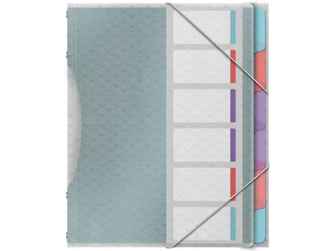 Colour'Breeze sorteermap PP A4 6 tabs assorti