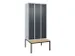 locker voor scheiding van kleding,HxBxD 2120x900x815mm,3vak