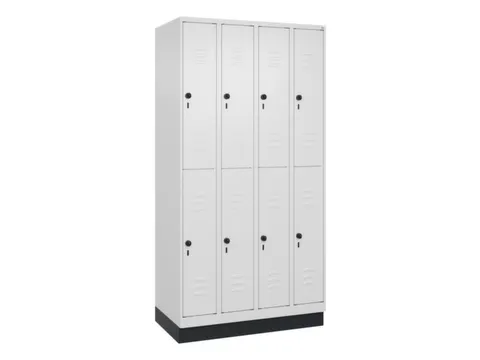 dubbeldekse locker,HxBxD 1950x1000x500mm,4x2vak.,vak B 250mm