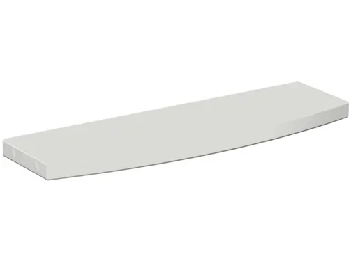 Gebogen tassenplank,v. balie,BxD 500x150mm,hout,lichtgrijs