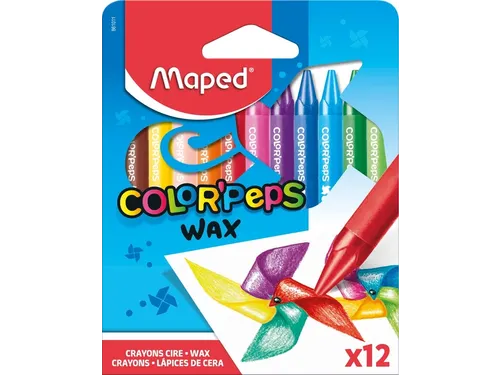 Waskrijt Maped Color'Peps Wax set á 12 kleuren