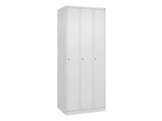 locker,HxBxD 1850x750x500mm,3vak,vak B 250mm,cil.-slot,staand op vloer - 1