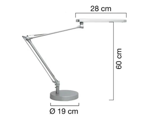 bureaulamp Mamboled, grijs