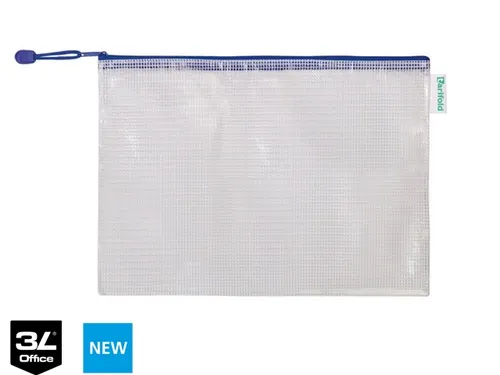 Opbergtas Tarifold met rits 330x240mm PVC blauw