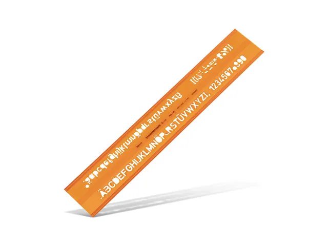 Lettersjabloon Standardgraph H-profiel vetgedrukt, recht 10mm