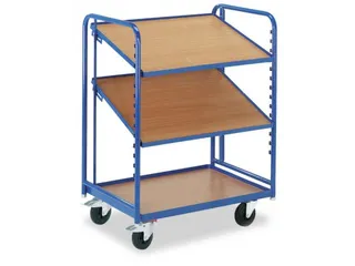 Bijzetwagen Voor Euronorm Bakken 410x610mm 200kg 3 Etages Hout - 2