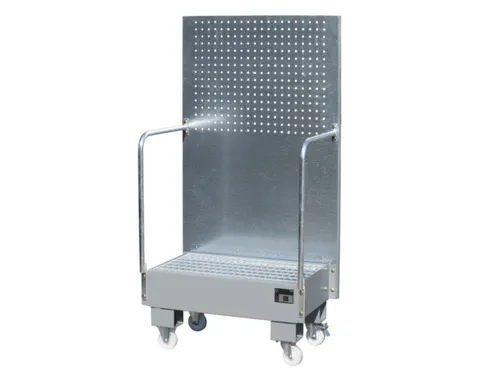 verrijdbare opvangbak,v. 2x60l vat,opvangvol. 60l,HxBxD 1685x890x570mm