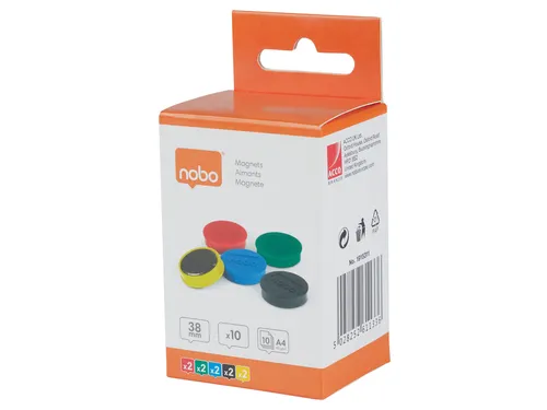 Magneet Nobo 38mm assorti 10st