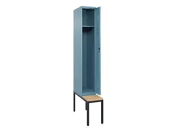 locker met bank,HxBxD 2120x300x815mm,1vak,vak B 300mm,cilinderslot