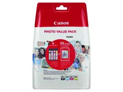 Canon CLI-581 Inktcartridge + 50 Vel 10x15 Fotopapier