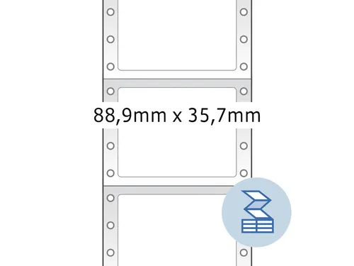 Etiket Herma 8181 88.9x35.7mm 1-baans Geel 2000 stuks