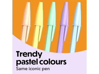 balpen Cristal Medium pastel doos van 20 stuks assorti - 8