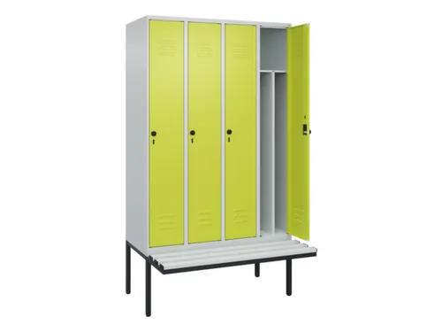 locker voor scheiding van kleding,HxBxD 2120x1200x815mm,4vak
