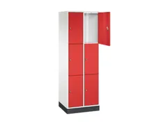 lockerkast,HxBxD 1950x620x500mm,2x3vakken,cil.-slot,sokkel