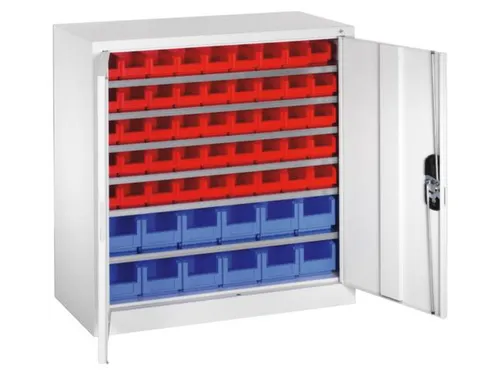 Kast Openslaande Deuren Hxbxd 1000x1000x420mm 6legborden Staal Ral7035